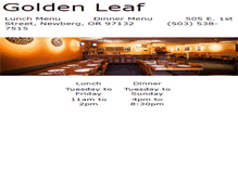 Tablet Screenshot of goldenleafthaicuisine.com